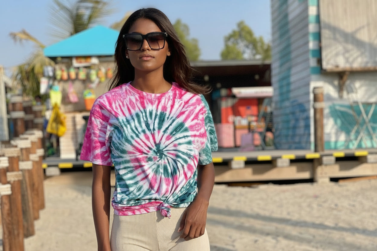Kuta adult unisex tie dye t-shirt.