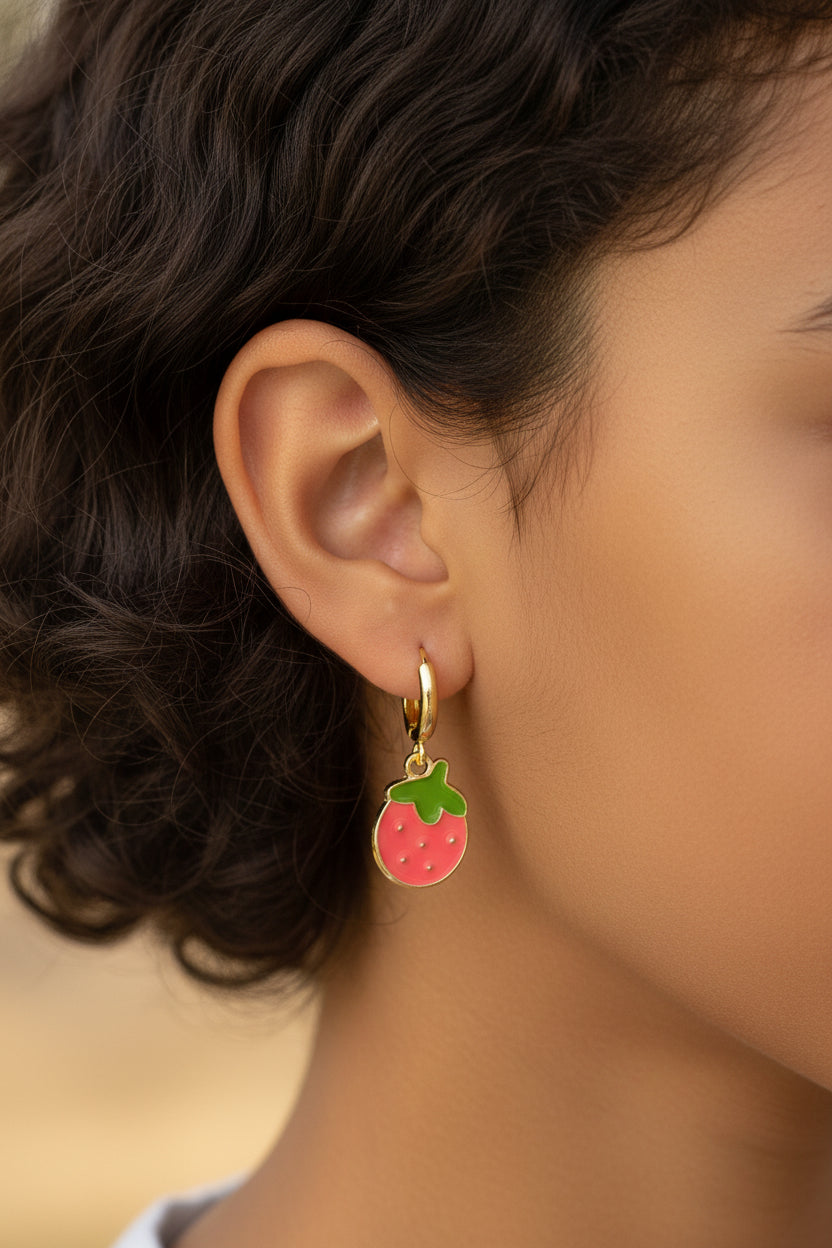 Youths stainless steel waterproof and hypoallergenic earrings.