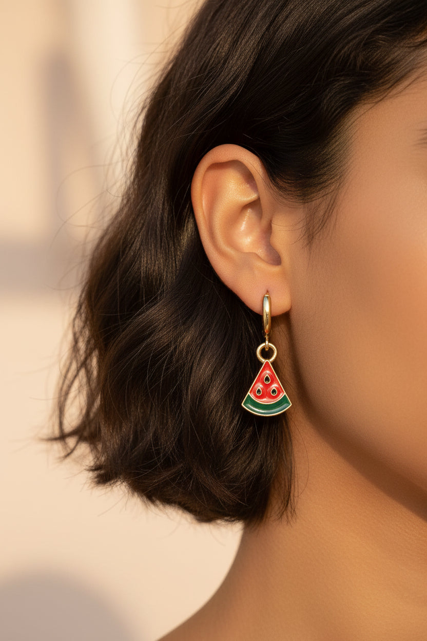 Youths stainless steel waterproof and hypoallergenic earrings.