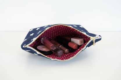 Makeup pouch           Size: 8” W × 7.5” H